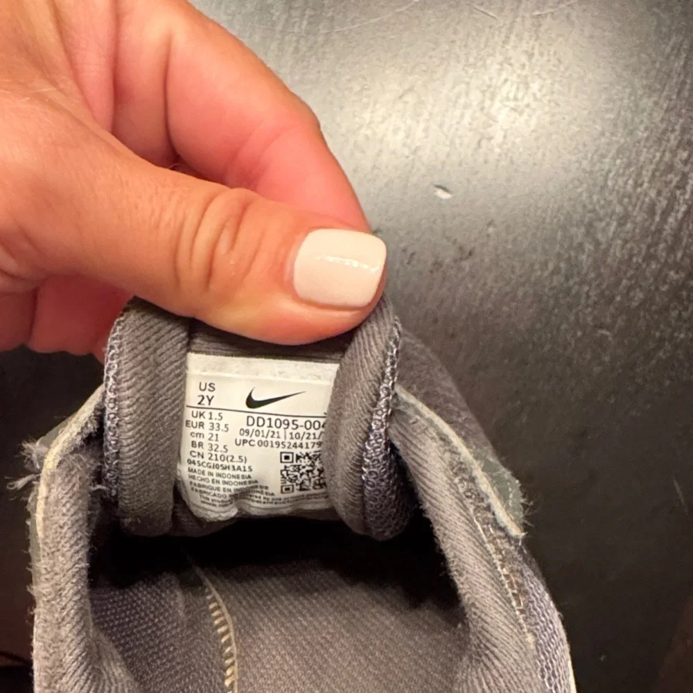 Nike Kids Charcoal and White Sneakers